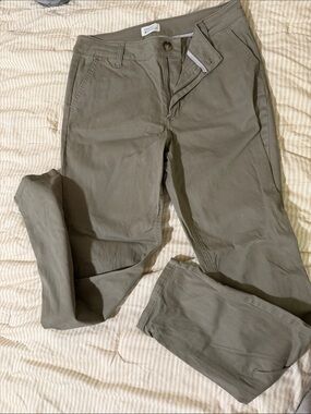 Market & Spruce Straight-Leg Pants in Olive
